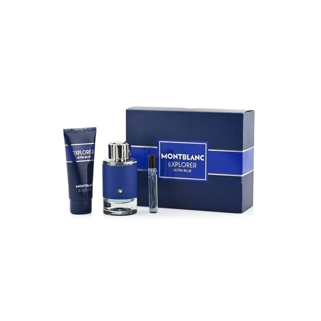 Montblanc Explorer Ultra Blue EDP 100ml Gift Set + 7.5ml Spray + 100ml SG