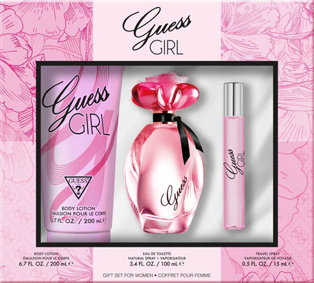 Guess Girl EDT For Women 100ML - 3 Pc Gift Set