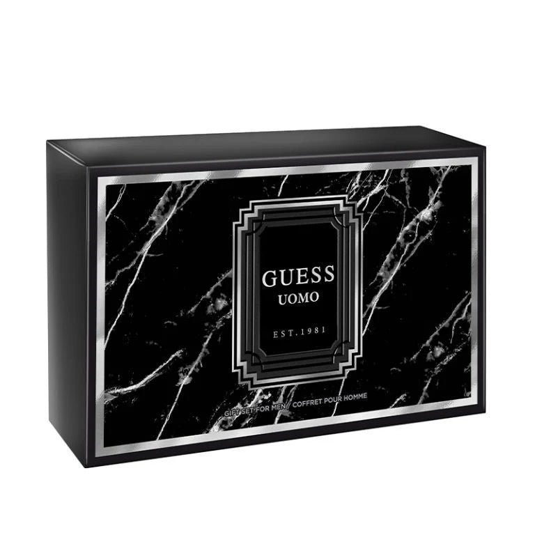 Guess Uomo EDT 100Ml + Shower Gel 100Ml + Deodorant 170Gr + Pouch Gift Set For Men
