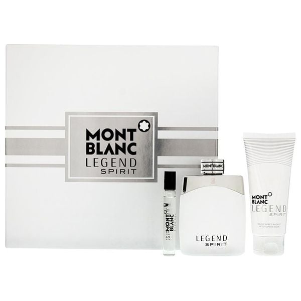 Mont Blanc Legend Spirit Gift Set EDT 100 + Balsamo After Shave 100 + Small Perfume 7.5ml